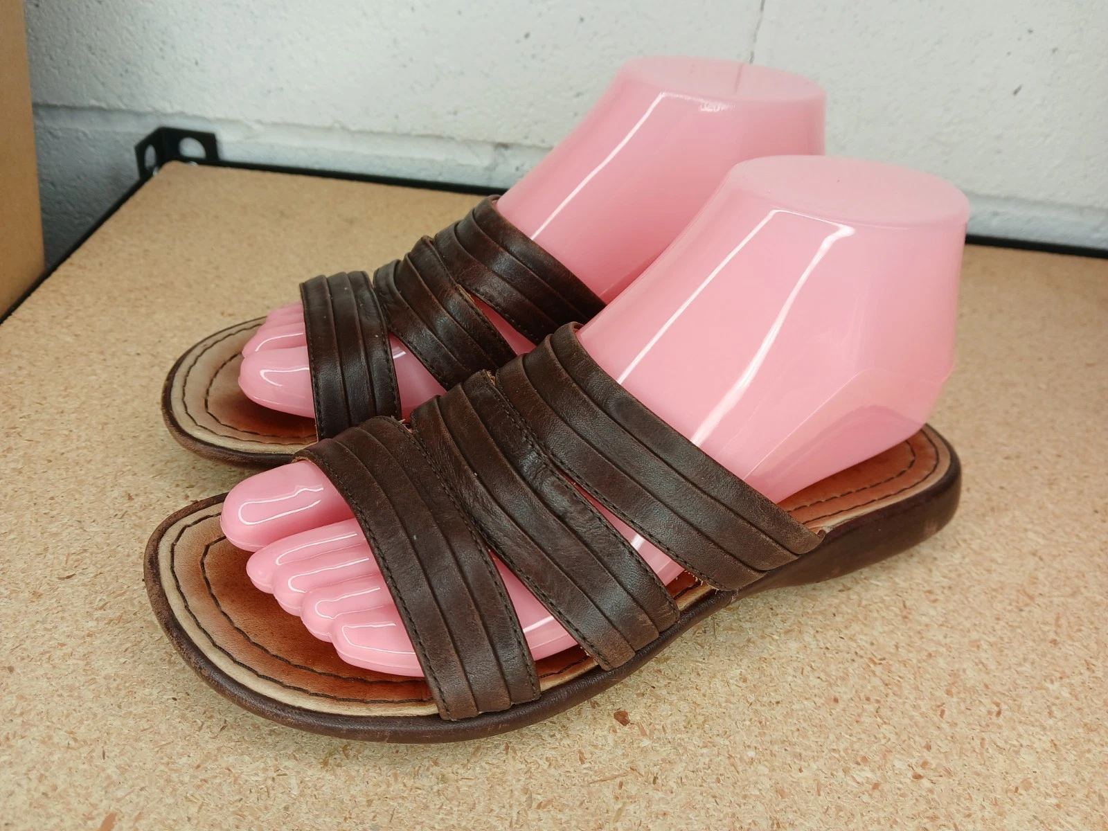 Sandali Timberland Smart Comfort System in pelle marrone slide da donna taglia 6