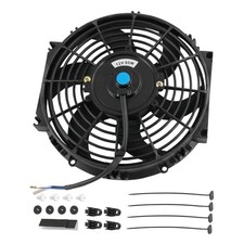 New Universal Electric Radiator Slim Cooling Fan Push Pull 10" 10 Inch Black