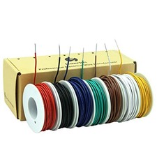 18 awg 0.8mm² Solid wire kit Electrical wire Cable 7 colors 16.3ft each spool