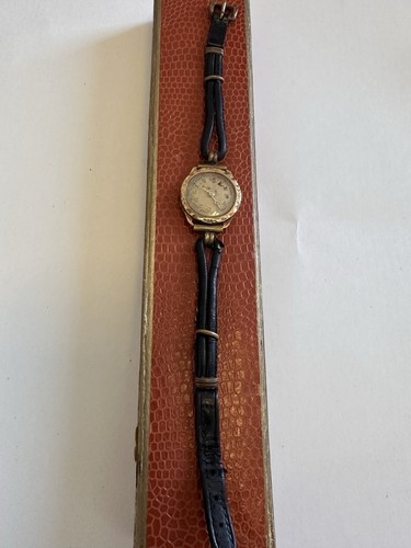 antike Schweizer Damenarmbanduhr mechanisch 585er Rotgold - Bild 4 von 6