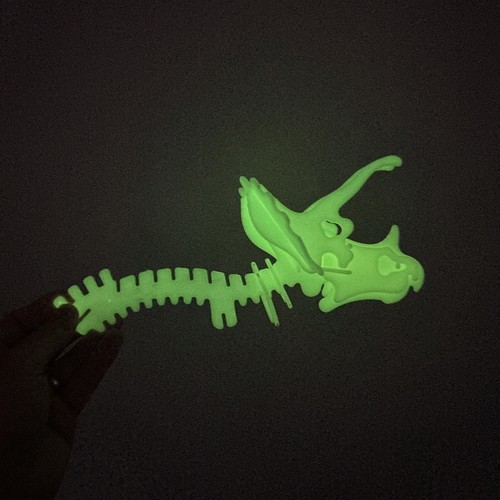 Orbis Atlas Triceratops Glow in the Dark Skeleton Dinosaurs Magazine Incomplete - Picture 3 of 9