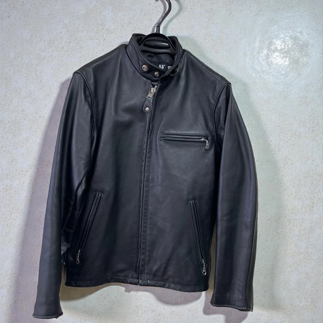 Black Leather Outer Shell SCHOTT Coats, Jackets & Vests for Men
