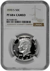 1970 S 50C Proof Kennedy Half Dollar NGC Graded PF 68 Star Cameo