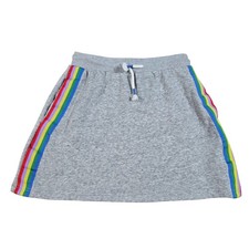 Mini Boden Girls Rainbow Stripe Heather Gray Sweat Skirt - Size 13/14