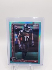 Jalon Walker 2025 Topps Chrome Rookie Teal Refractor /299 #354 Falcons