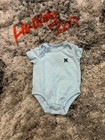 Boys Hurley bodysuit size 3 months blue short sleeve  — photo 1