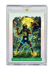 BRYCE UNDERWOOD Downtown Custom Art Card Michigan Wolverines