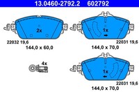 Bremsbelagsatz FÜR MERCEDES-BENZ C-KLASSE T-MODEL (S205) - ATE 13.0460-2792.2
