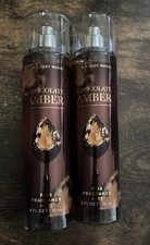 Lot Set 2 Bath Body Works Chocolate Amber Fine Fragrance Mist Spray Vanilla