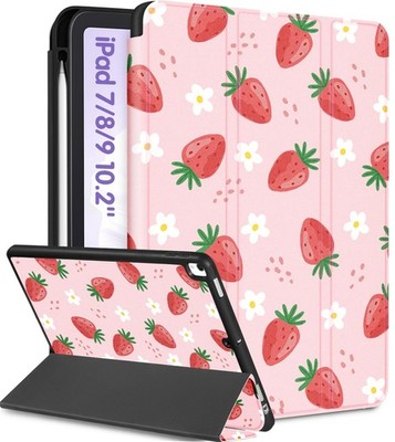 for iPad 9th/8th/7th Generation Case 10.2 Inch Girls Cute Folio Cover Pencil ...