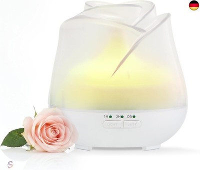 Earnest Living Rosen Aroma Diffuser 150 ml   Mini Ultraschall Duftdiffusor für ä