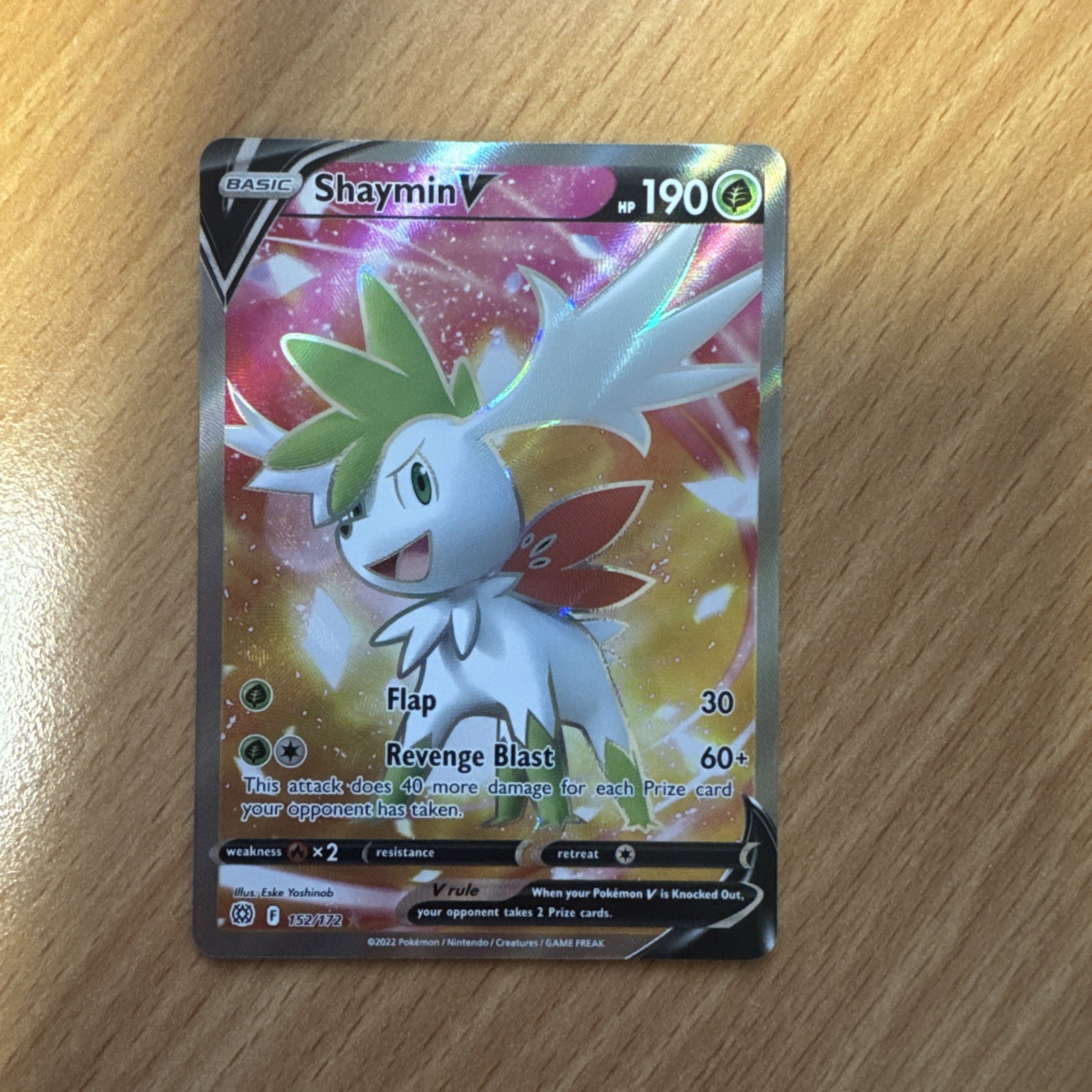 Pokemon Card Shaymin V 152/172 Brilliant Stars Ultra Rare NM
