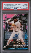 2024 Panini National Nscc Vip Gold /9 Jackson Chourio Auto Rc Nebula Psa 10 Pop1