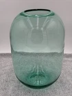 Vintage 1980 Blenko by Don Shepherd #8016L Glass Pill Vase 12" Aqua Blue Teal