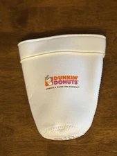 Dunkin Donuts - Iconic CUP COOLER - White - Size MEDIUM 24oz