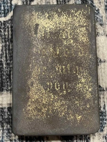 WW2 WWII US Military Army Armed Forces GI Soldier Heart Shield Metal Cover Bible