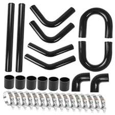 3" Universal Intercooler Kit Aluminum Turbo Intercooler Piping U-Pipe Kit with 