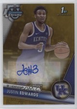 2023-24 Bowman U Chrome Prospect Gold Refractor 26/50 Justin Edwards Auto 1by8