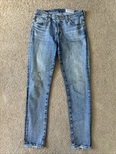 AG Adriano Goldschmied The Prima Ankle Cigarette Leg Blue Jeans Size 27R Stretch