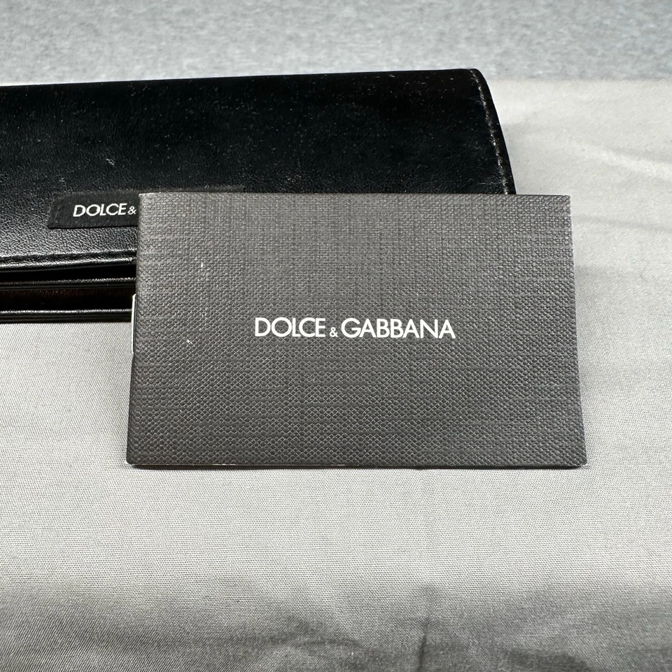 Dolce & Gabbana Black Leather Sunglass Case with Box & Booklet - Image 2 of 4