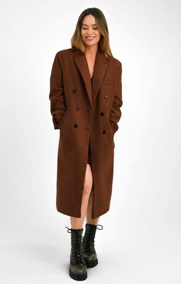 Topshop Petite Womens Brown Coat RRP £75 UK