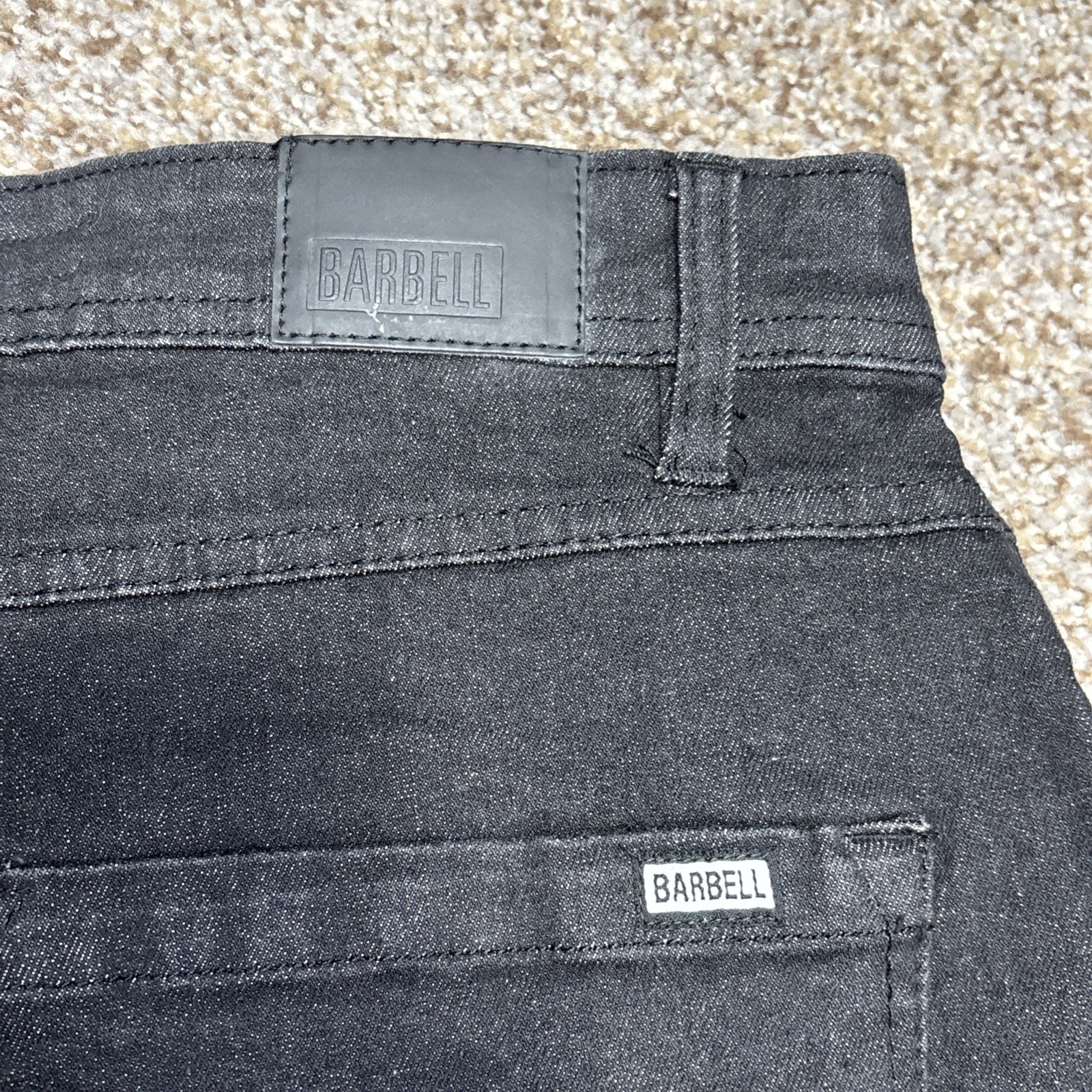 BARBELL Apparel Men's 36 Fits 37 X 35 Stretch Jeans Boot Cut Athletic Fit Black - View 17