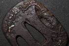 PLUM TREE TSUBA of KATANA (sword)  : EDO : 2.5 × 1.9 × 0.2 "
