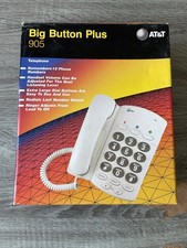    Vintage   AT T Big Button Plus Telephone 905 Lucent Bell White Dove   New