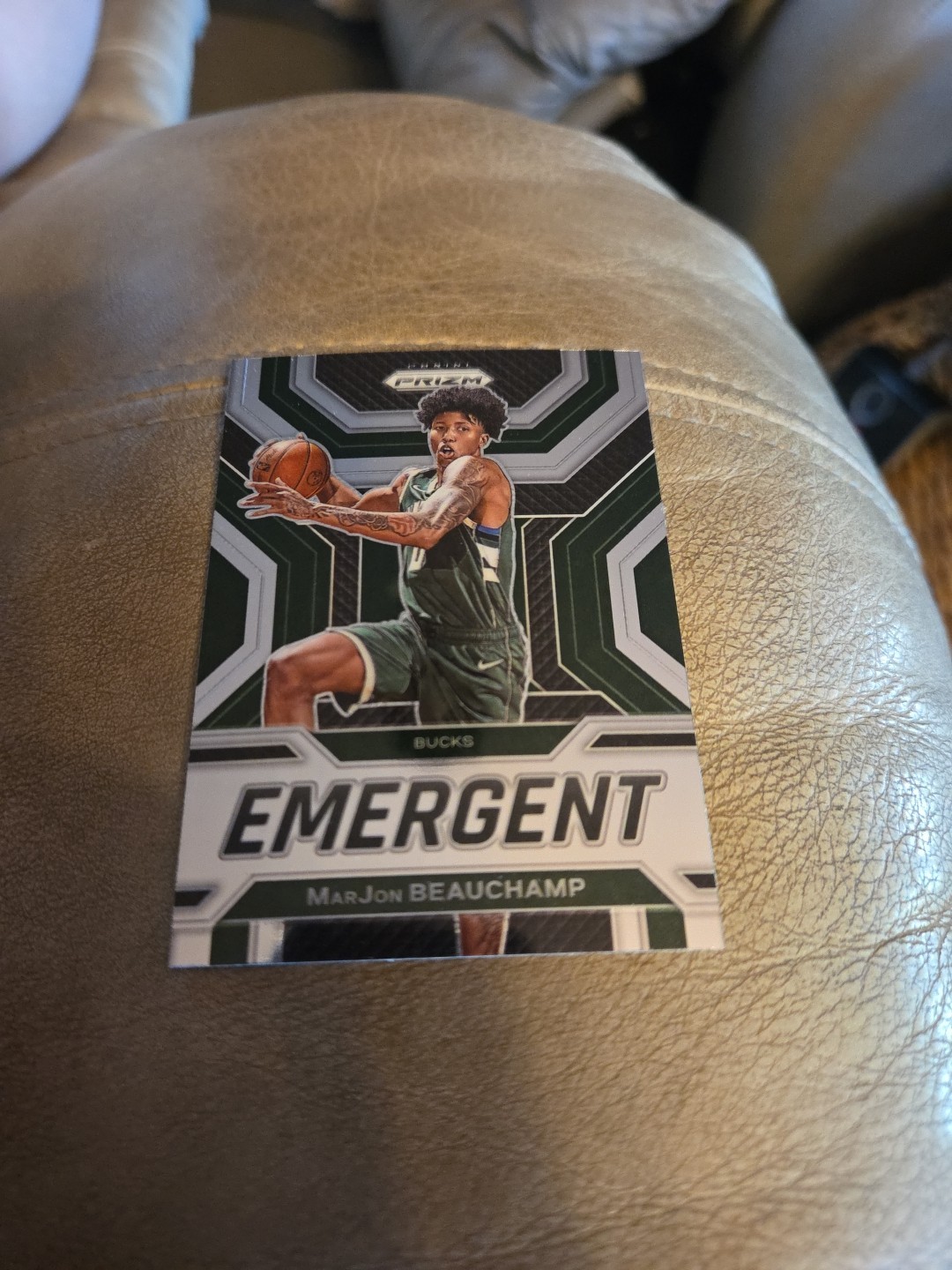 MarJon Beauchamp 2022-23 Panini Prizm Emergent RC #3 Bucks
