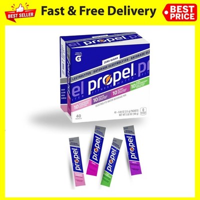 Propel Zero Sugar Electrolyte Beverage Mix Powder Packets Variety Pack 40 Count