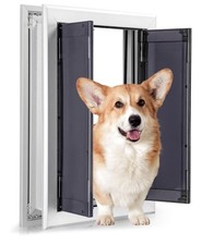 Large Aluminum Dog Door for Exterior Door Double Magnetic Flap FREE SHIP