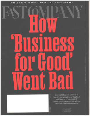 FAST COMPANY Magazine Summer 2025 How Business For Good Went Bad Rise Fall