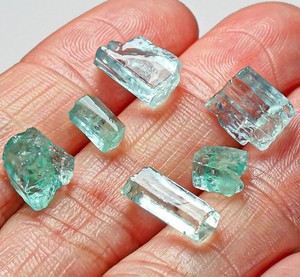 12Ct Paraiba Blue Green Emerald Vanadium Beryl Facet Rough Specimen YMDb394