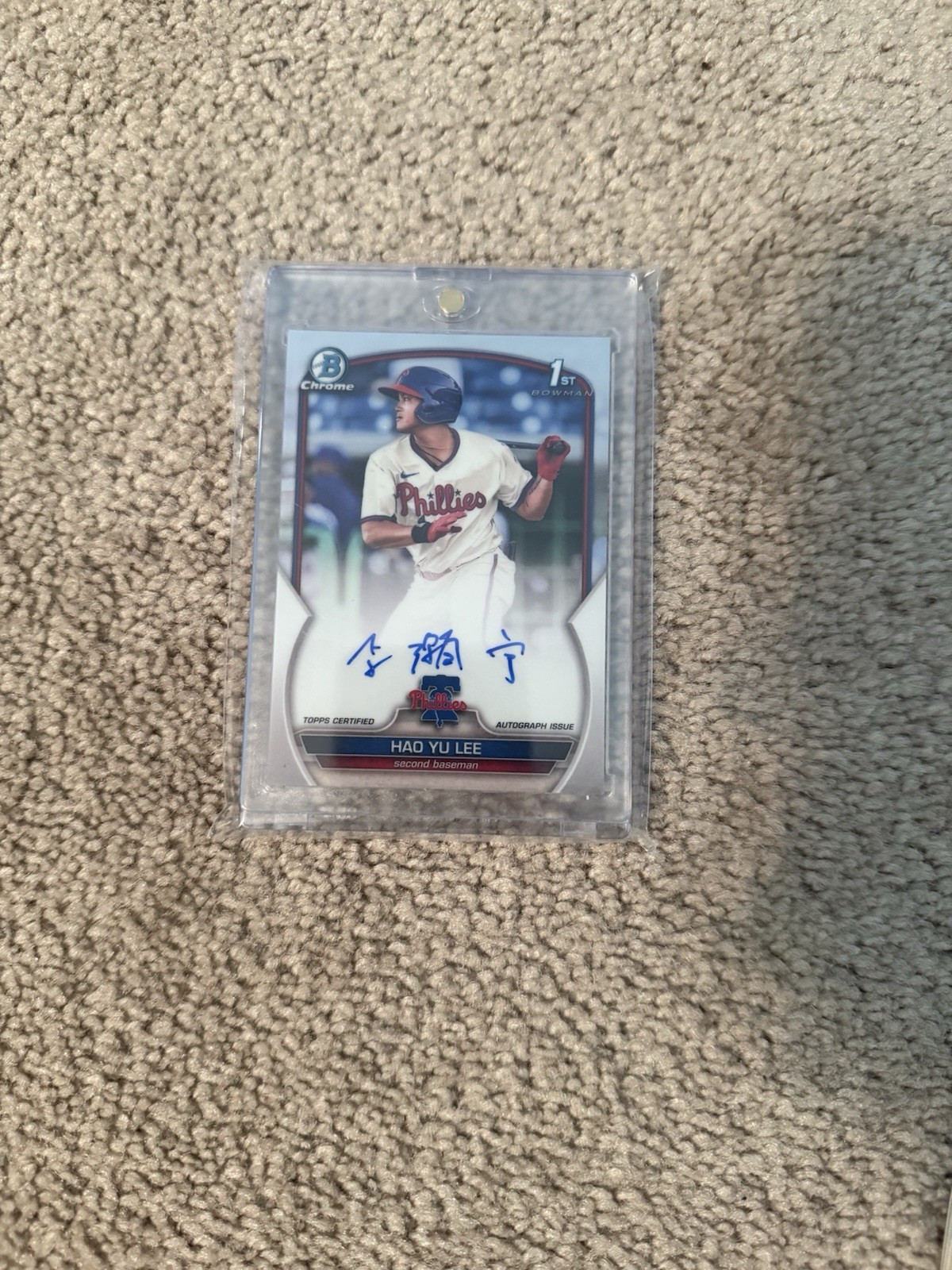2023 Bowman - Chrome Prospect Autographs Hao Yu Lee #CPA-HL (AU, RC)