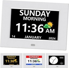7in Alarm Clock for Seniors Customizable Alar...