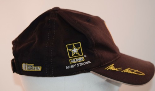 Mark Martin 01 Checkered Flag Hat Nascar US Army Strong Hook/Loop Strapback - Picture 2 of 9