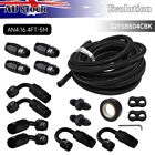 <!--F#f_0-->Nylon Braided 4AN Fuel Line w/Striaght & 90 Deg Swivel Hose Fitting Kit 5Meters<!--F/-->