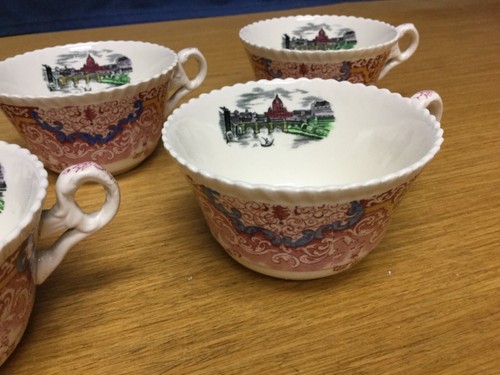 5 Rare Antique COPELAND SPODE Multi-Colored Coffee Cups Only - England - Picture 3 of 4