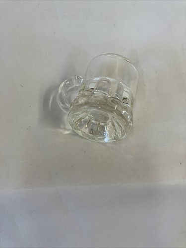 Vintage Federal Glass Miniature Beer Mug Style Clear Shot Glass 2”H Good - Picture 4 of 7