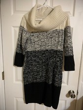 Dress Barn womens cowl neck sweater dress  size S