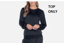 HONEYDEW WOMEN'S VELOUR LOUNGE PAJAMA TOP ONLY (NAVY S)NWOT