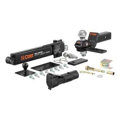 CURT RV Towing Starter Kit Cushion Hitch, Sway Control, Echo Brake Controller
