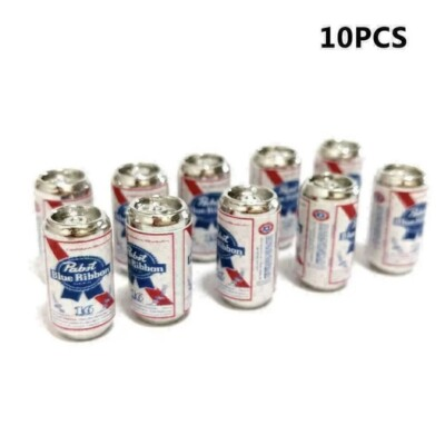#ad #ad 10Pcs Set Beer Cans 1:12 Dollhouse Miniature Scene Mini Toys Cans $12.99