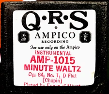 QRS / AMPICO Recut Chopin MINUTE WALTZ Op64 #1 D Flat AMP-1015 Player Piano Roll