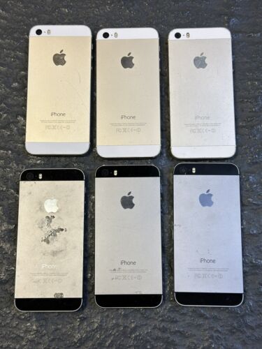 6 x GENUINE USED IPHONE 5S HOUSING FRAME WITH PARTS CAMERA FLEX BUTTONS SPEAKER - Foto 1 di 2