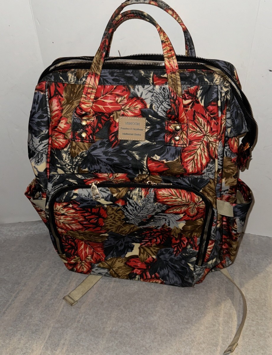 VSNoon Floral Black & Pink Computer Backpack Tote VSNOON Stylish Laptop Backpack 15.6 Inch Wide Open Water  main image 4