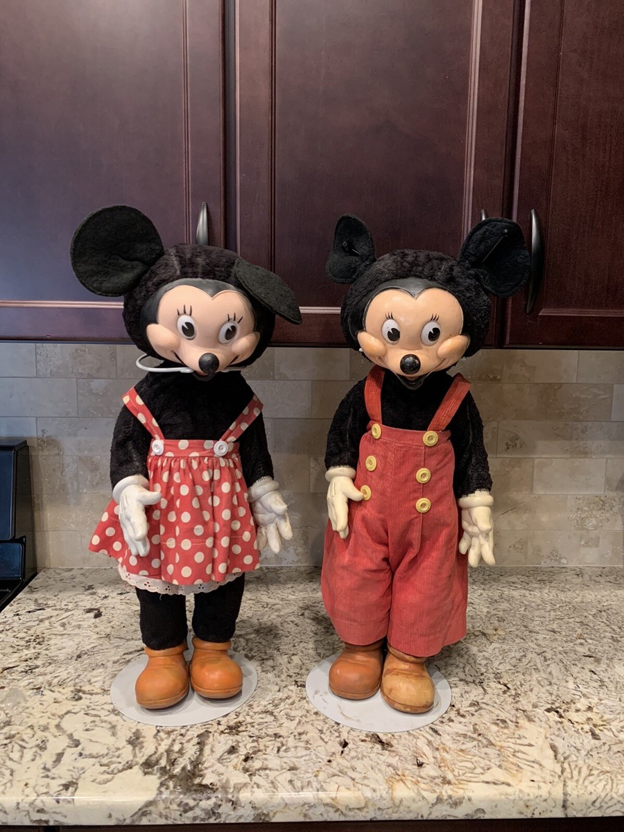 Antique 1940's Disney Gund Mickey & Minnie Mouse Doll Large Antique 1940's Disney Gund Mickey & Minnie Mouse Doll Large