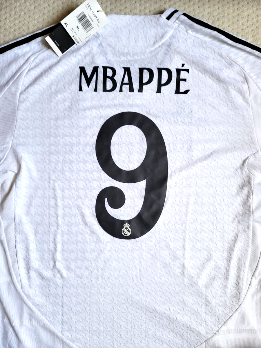 NWT Authentic MBAPPE #9 Real Madrid 2024/25 Home Soccer Jersey