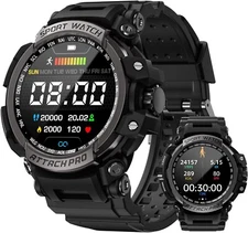 LOKMAT Smart Watch - Outdoor Sports Military Smart Watches for Men Bluetooth ...