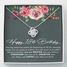 18th Birthday Gifts for Girls Necklace, 18 Year Old Birthday Gift, 18th Birthday